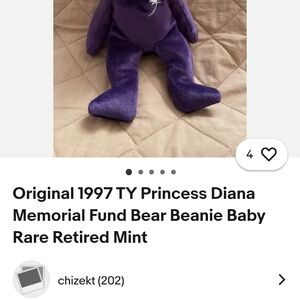 Purple TY Beanie Baby Bear